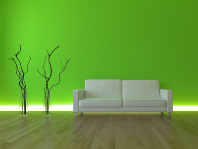 Grünes Wohnzimmer